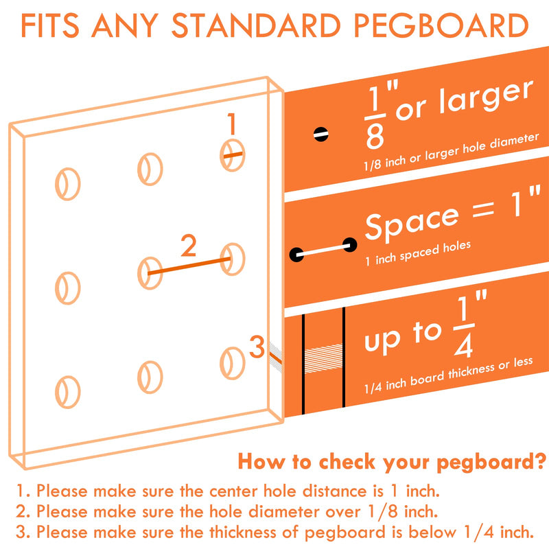 [Australia - AusPower] - G.CORE Pegboard Hooks Accessories - 30pcs 2inch Metal Peg Board Tool Hangers, Fits 1/8 1/4 Pegs Slots, Pegboard Wall Organizer Shelving Racks, Hanging Display Storage Holders for Garage Craft Office 30 2 Inch 