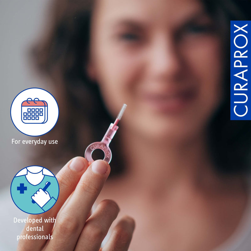 [Australia - AusPower] - Curaprox CPS 08 Prime Refill Interdental Brushes, 8-Piece Refill Pack interdental brushes CPS 08 prime, 0.8 mm to 3.2 mm, Pink 1 Count (Pack of 1) 