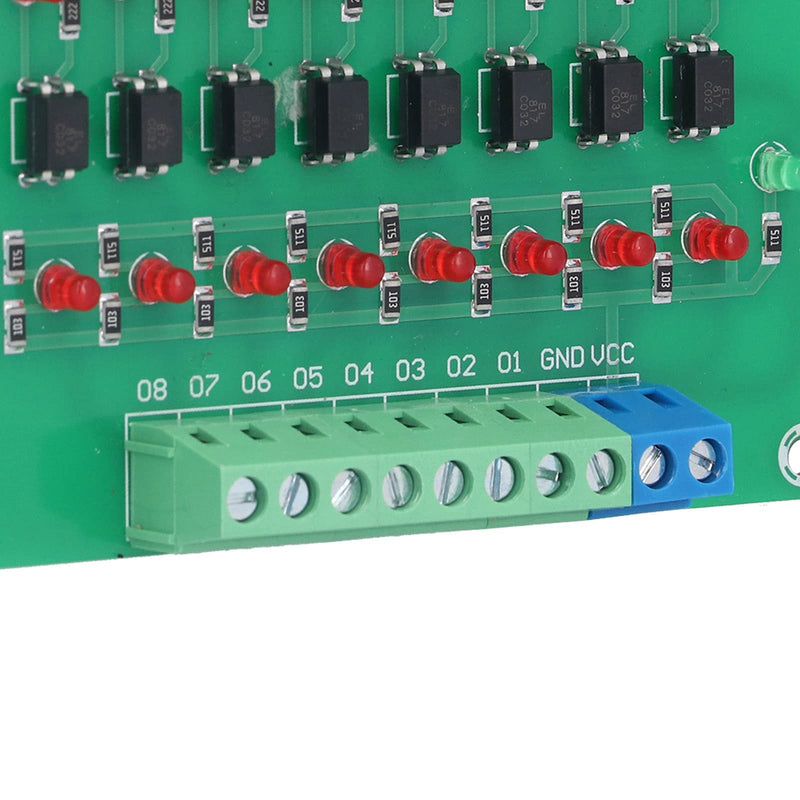 8 Channel Optical Isolation Module 24V to 5V Optocoupler PLC Signal Converter Board for Signal Isolation