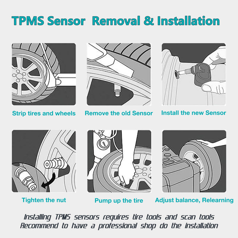 [Australia - AusPower] - TPMS Tire Pressure Sensors 433MHz Compatible with Nissan Altima 2013-2018 Murano 2015-2018 Pathfinder 2013-2018 Replaces# 407003JA0A 407003JA0B (4 PCS) 