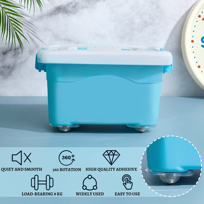 [Australia - AusPower] - Honoson Self Adhesive Caster Wheels Appliance Rollers Appliance Sliders for Kitchen Appliances 360° Swivel Universal Wheel Mini Small Kitchen(16 Pcs, Clear with 1 Steel Ball Style) 16 
