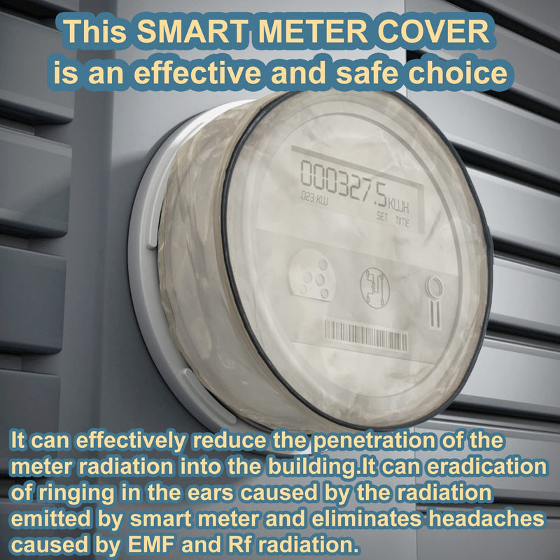 Smart Meter Cover,Electric Meter Cover Shield, Farday Cage Protection RF Shield Guard Block 5G with Adjustable Bottom Meter Cover