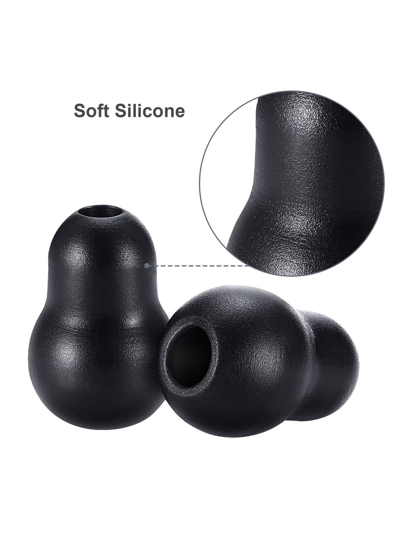[Australia - AusPower] - Replacement Stethoscope Ear Tips Earpieces Universal Soft Silicone Ear Plugs Earbuds Snap Tight Soft Sealing Ear Tips (Black, 24 Pieces) Black 