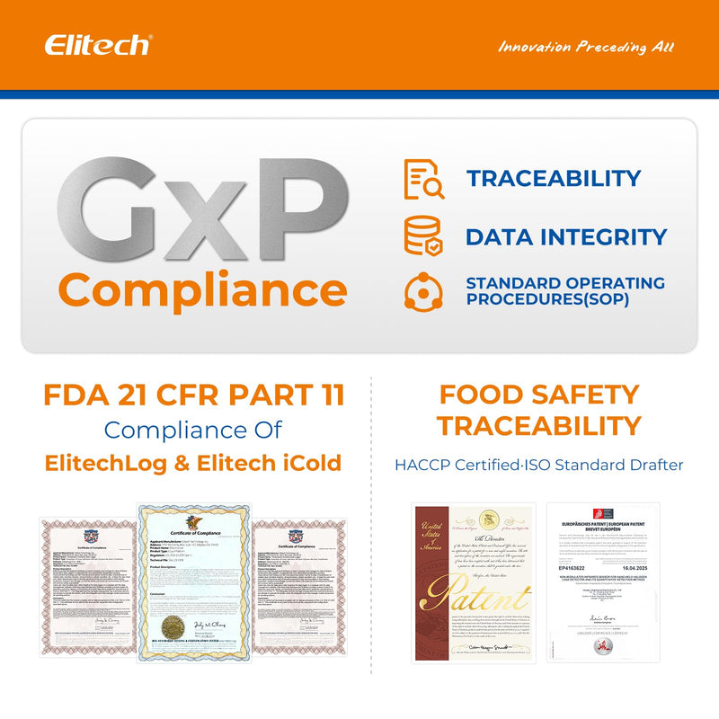 Elitech Temperature Humidity Data Logger, Reusable Recorder with Built-in Buzzer, -40~85°C, 64000 Points, Auto PDF/CSV Reports, Win/Mac Software, Calibration Certificate for Audit Compliance RC-4HPro RC-4HC Temp-Humi Probe RC-4 64000Points 1