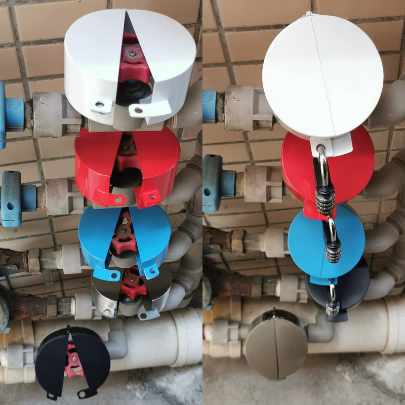 Gate Valve Locking Device (With Password Lock) Gate Valve Lock, Outdoor Faucet Lock, Removable and Easy to Use, Can Prevent Water Theft Black