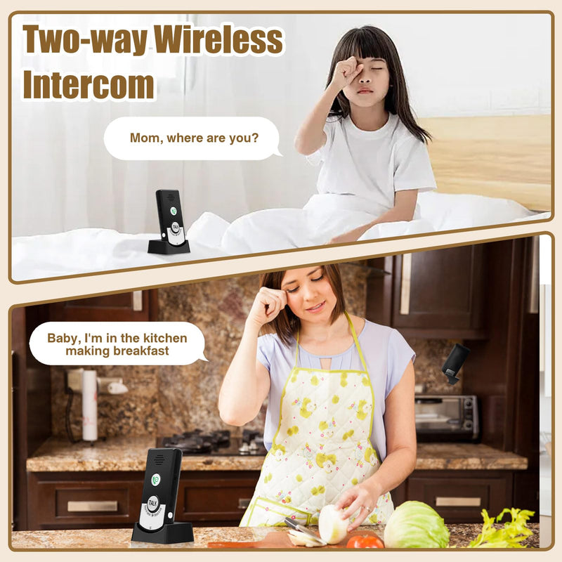 [Australia - AusPower] - Intercom System for Home, 2 Way Voice Intercom Wireless, Home Intercom System Super Long Range Intercomunicador Intercom Doorbell System Unit for Home Hospital Office 