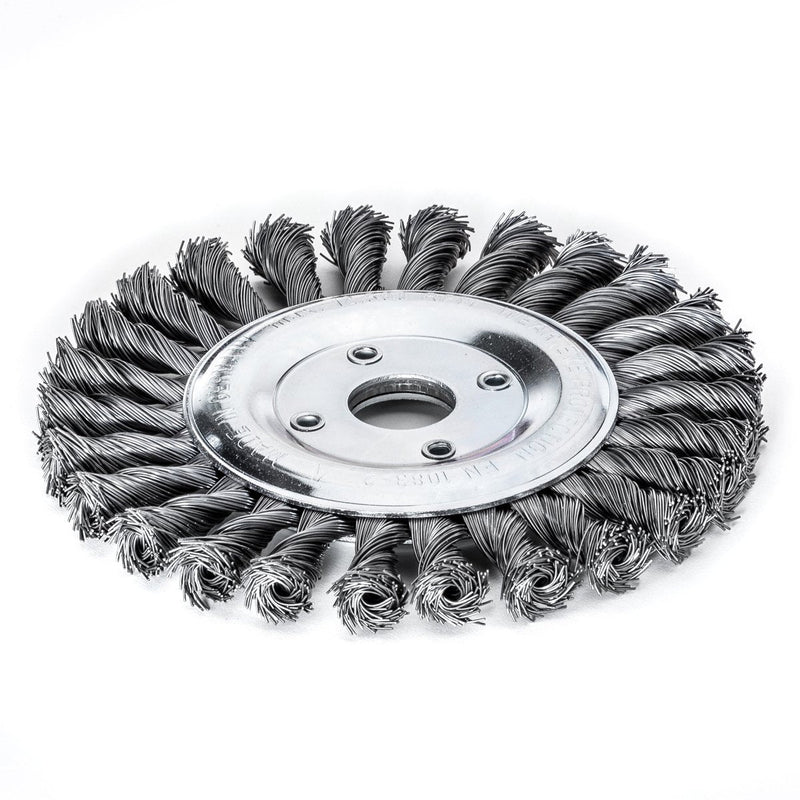 [Australia - AusPower] - Lessmann 34841 Round Braided Brush 125 x 14 mm 20 Z STH Smooth 0.50 mm Bore 22.2 mm 473211 125 mm Steel wire 