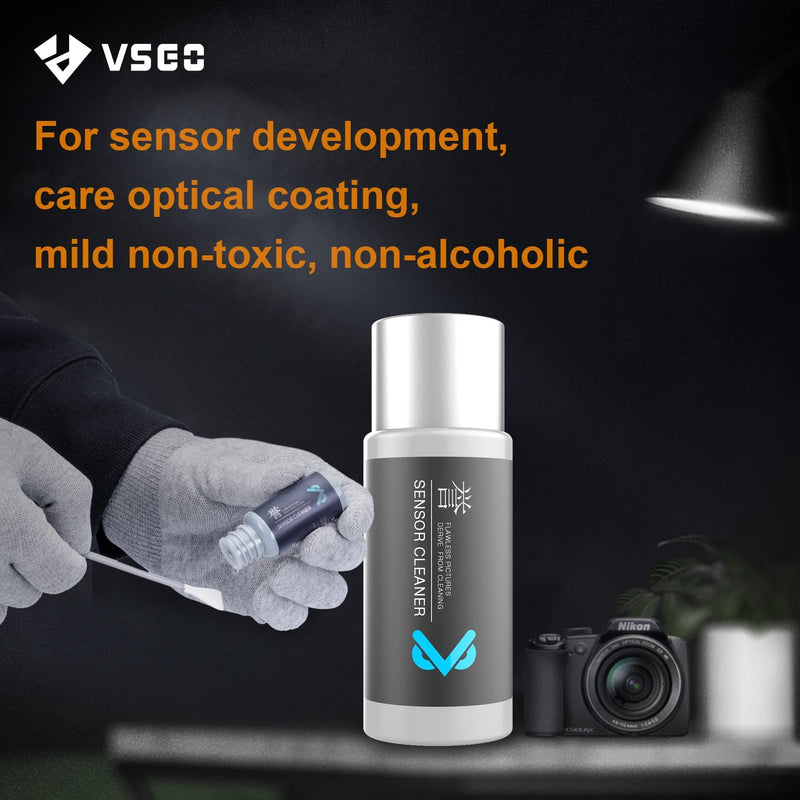 [Australia - AusPower] - VSGO VS-S03E New Full Frame Camera Cleaning Kit 12pcs Sensor Cleaning Swab and 10ml Cleaner Compatible for Sony Nikon Canon FF CCD CMOS Clean 