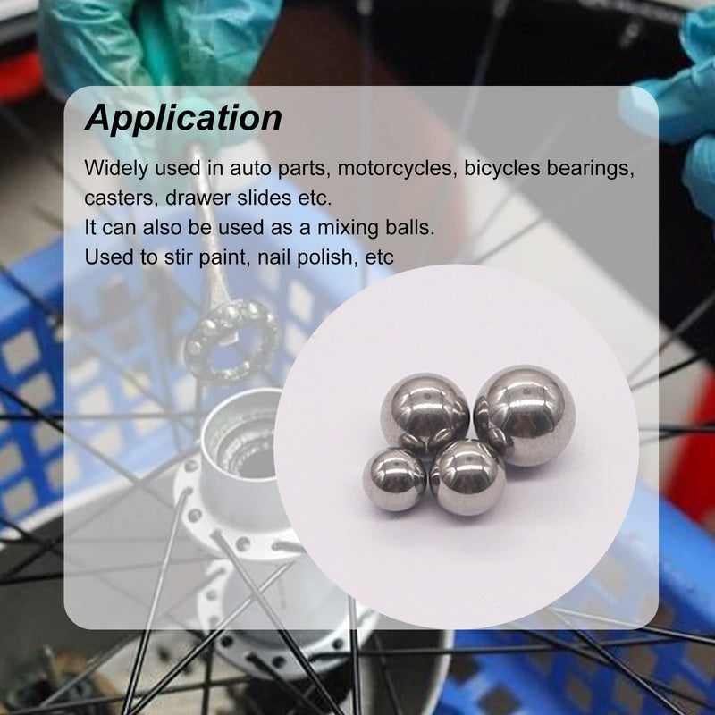 [Australia - AusPower] - weideer 600pcs 12 Size Stainless Steel Precision Steel Balls 1-8mm Metric Bicycle Bearing Balls Assortment Kit Mixing Balls 1mm 2mm 2.5mm 3mm 3.5mm 4mm 4.5mm 5mm 5.5mm 6mm 7mm 8mm K-085-600 