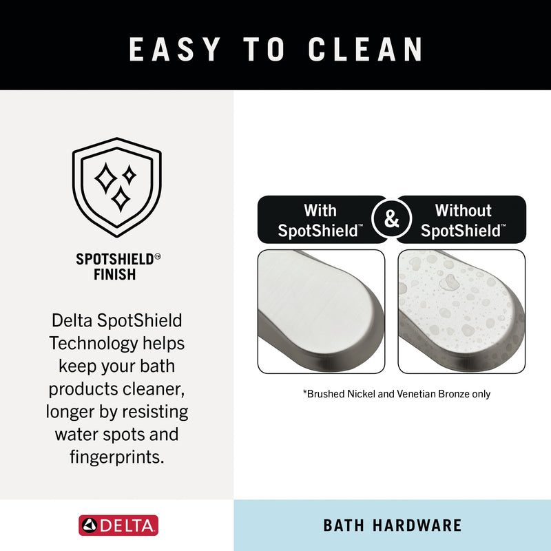 Delta Towel Rack | 24 or 18 Inch Brushed Nickel Adjustable Towel Bar for Bathroom, Kitchen | Esato Accessories