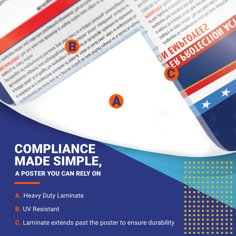 [Australia - AusPower] - 2025 Maryland State and Federal Labor Law Poster - OSHA Workplace Compliant - Mandatory Regulations Posting for Employees - All in One Required Compliance Posting 16" x 40" - Laminated 