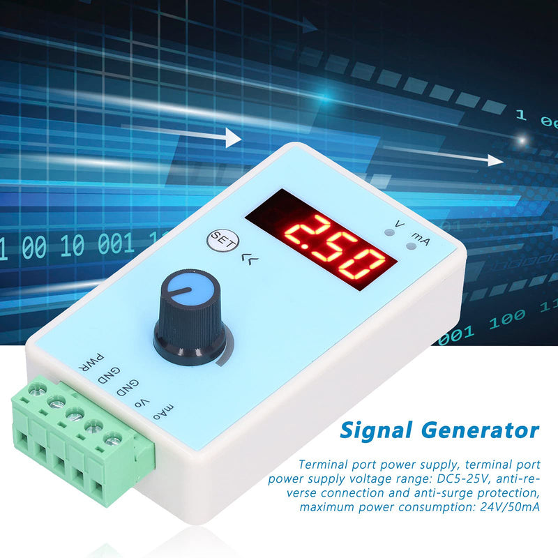 Digital Signal Generator, Function Generator Analogue Simulator 0-10V/2-10V 0-20mA/4-20mA, High Accuracy for Electronics Laboratory Production Teaching Research