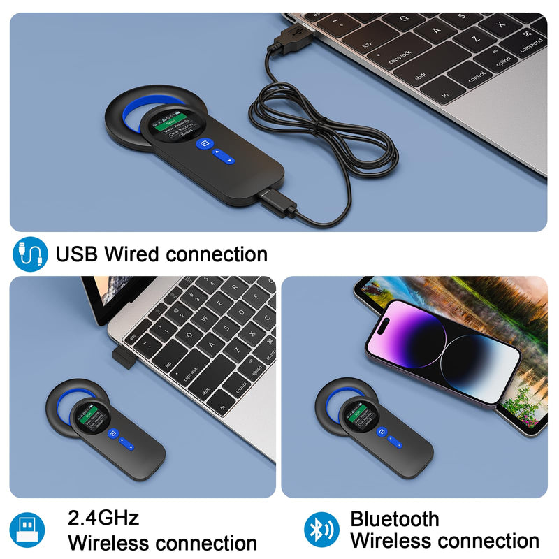 [Australia - AusPower] - Symcode Bluetooth Pet Microchip Reader Wireless RFID Animal Chip ID Reader Scanner Animal ID Tag Handheld Scanner Animal Tag Reader EMID FDX-B(ISO11784/11785) 134.2KHz/125KHz Pet Microchip Scanner Q30 