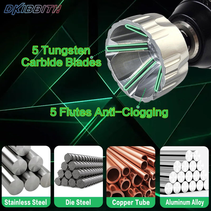 [Australia - AusPower] - Heavy-Duty Deburring Chamfer Tool with Sharp Tungsten Carbide Blades,Fast Hex Shank Deburr Drill Bit, External Burr Removal for Metal Rod Bolt Pipe 3D Printing PVC in 5/8" to 1-3/8"Diameter(16~35mm) Deburring Chamfer Tool 5/8" to 1-3/8" 