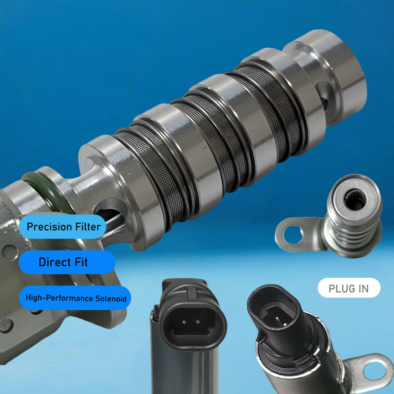 Intake & Exhaust Engine Variable Vlave Timing (VVT) Solenoid Compatible with Kia Soul Optima Forte Koup Seltos Forte5, Hyundai Elantra Elantra Coupe Elantra GT Kona Tucson Veloster Sonata 1.8L 2.0L 918-033 & 918-034