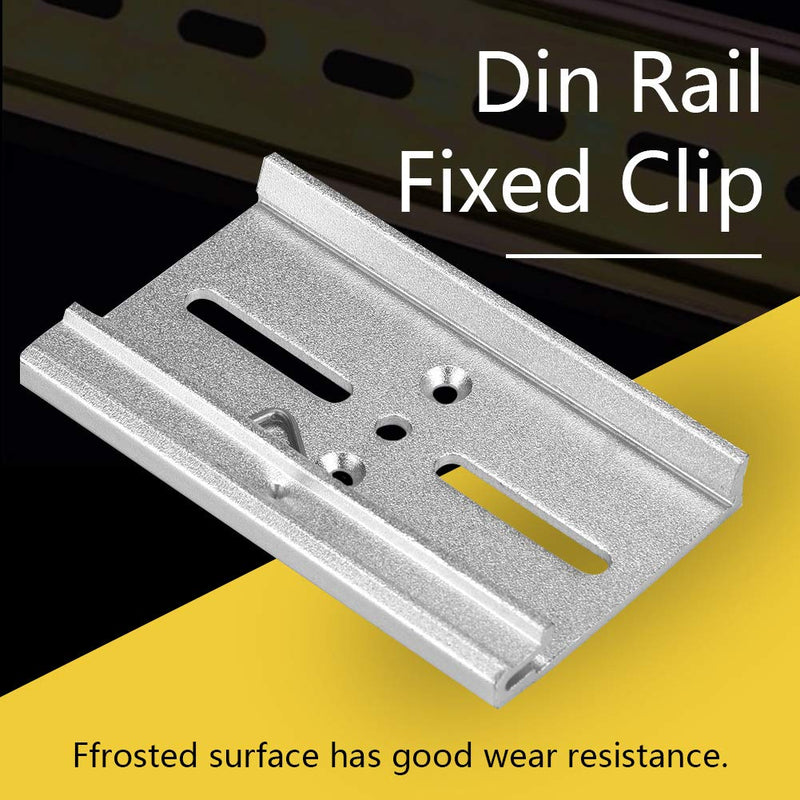 [Australia - AusPower] - Telituny DIN Rail Mount Clip, 35 mm Aluminium DIN Rail Fixed Clamp, Universal DIN Rail Mounting Bracket Clamp, for Relay Mounting Mounting 