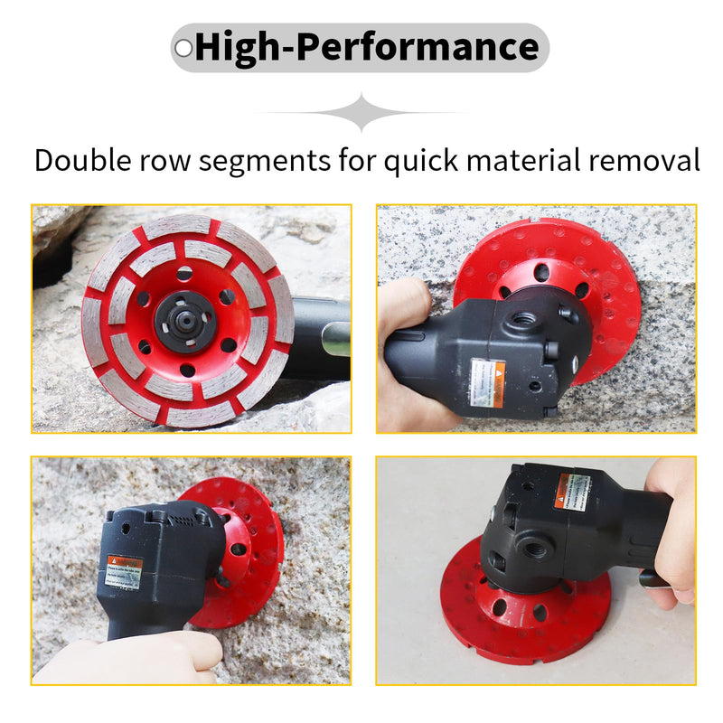 [Australia - AusPower] - Diamond Concrete Grinding Wheel 4 1/2 Inch for Angle Grinder, Diamond Grinding Wheel with Arbor Hole 7/8"-5/8" for Grinding and Polishing Concrete, Marble, Granite 4.5 Inch Grinding Disc 