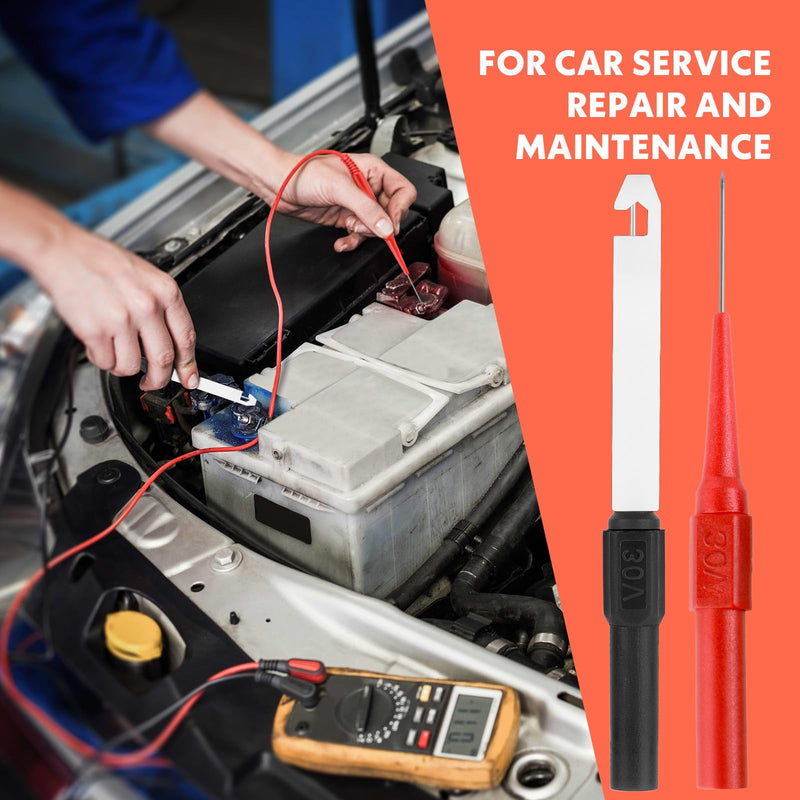 [Australia - AusPower] - 19 Pcs Back Probe Kit,Back Probe Kit Automotive,Stainless Steel Super Sharp Tip,0.7mm Auto Repair Punctured Wire Probes,for Automotive Repair Electrical Testing 