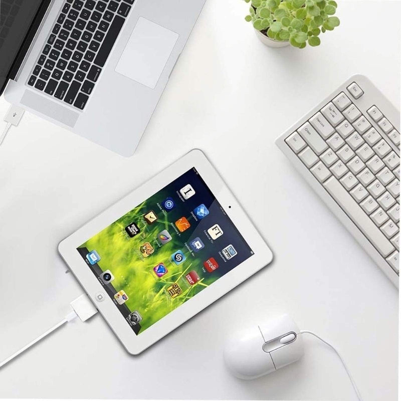 [Australia - AusPower] - rosyclo 30-Pin to Lightning Adapter, MFi Certified 8-Pin Female to 30 Pin Male Dock Connector iPhone Charging Sync Converter Compatible iPhone 4/4s/iPad/iPod Touch White (No Audio) 