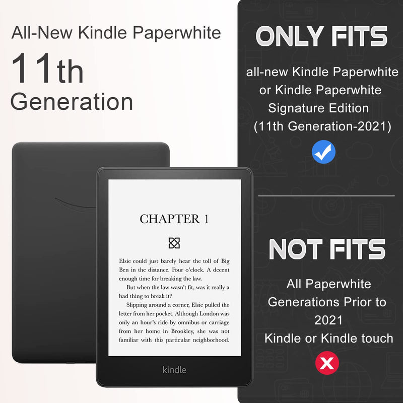 [Australia - AusPower] - CoBak Kindle Paperwhite Case with Stand - Durable PU Leather Cover with Auto Sleep Wake, Card Slot, Hand Strap Feature - Fits Kindle Paperwhite 11th Generation 6.8" and Signature Edition 2021 Released Agave green 