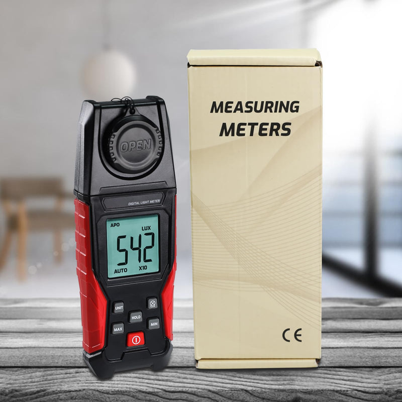 [Australia - AusPower] - Light Meter Digital Illuminance Light Lux Meter Handheld with Large LCD Display, Data Hold, Backlight, Max Reading 0.1 to 200,000 LUX Fast Response High Accuracy for Indoor & Outdoor Light Measurement 