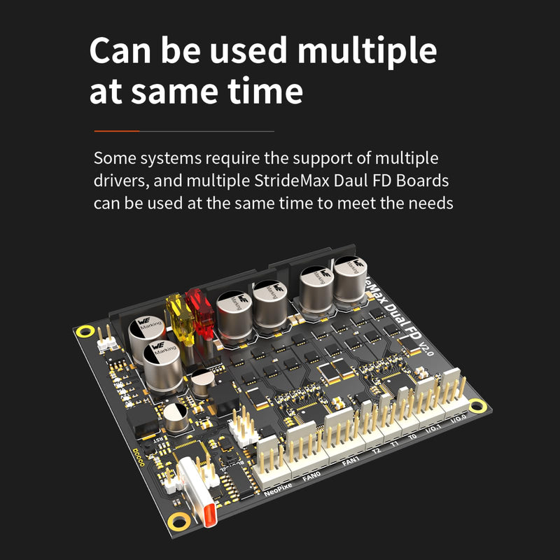 FYSETC 3D Printer Controller - StrideMax Dual FD Motherboard - TMC5160 Stepper Motor Driver Board: Easy Connect Fan Thermistor RGB Light Based RP2040 Support RRF Klippe CAN USB interface for VoronVz