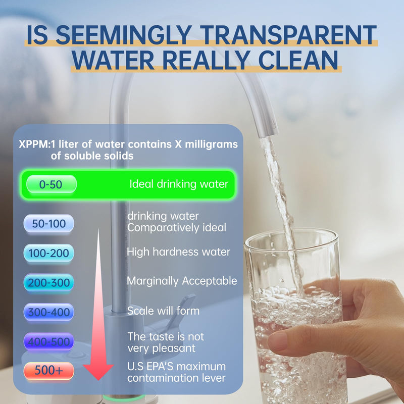 [Australia - AusPower] - 2025 New 4-in-1 Digital TDS Meter – Water Quality Tester | EC, Temperature (℃/℉) & 0-9999 ppm for Drinking Water, Aquariums & RO-RODI Systems –Yellow 