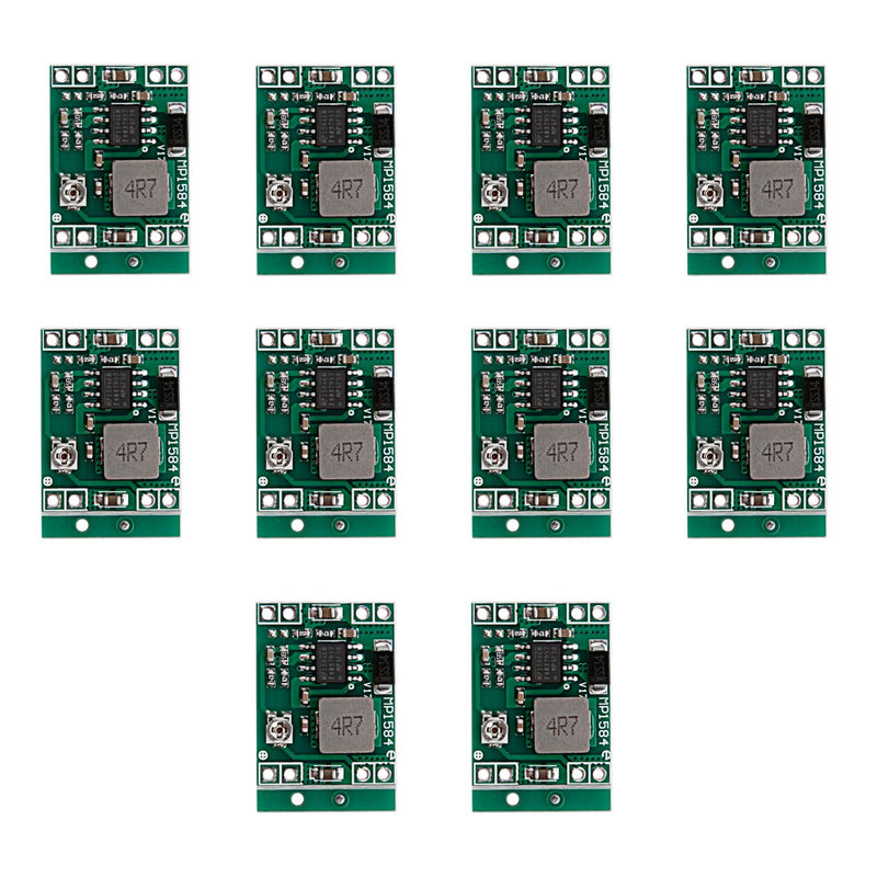 [Australia - AusPower] - Pack of 10 Mini Step Down Converter Module, DC-DC Buck Converter, 4.5-28V Voltage Converter, Ultra Small DC-DC Converter, 24V to 12V 9V 5V 3V Step Down Adjustable Converter 