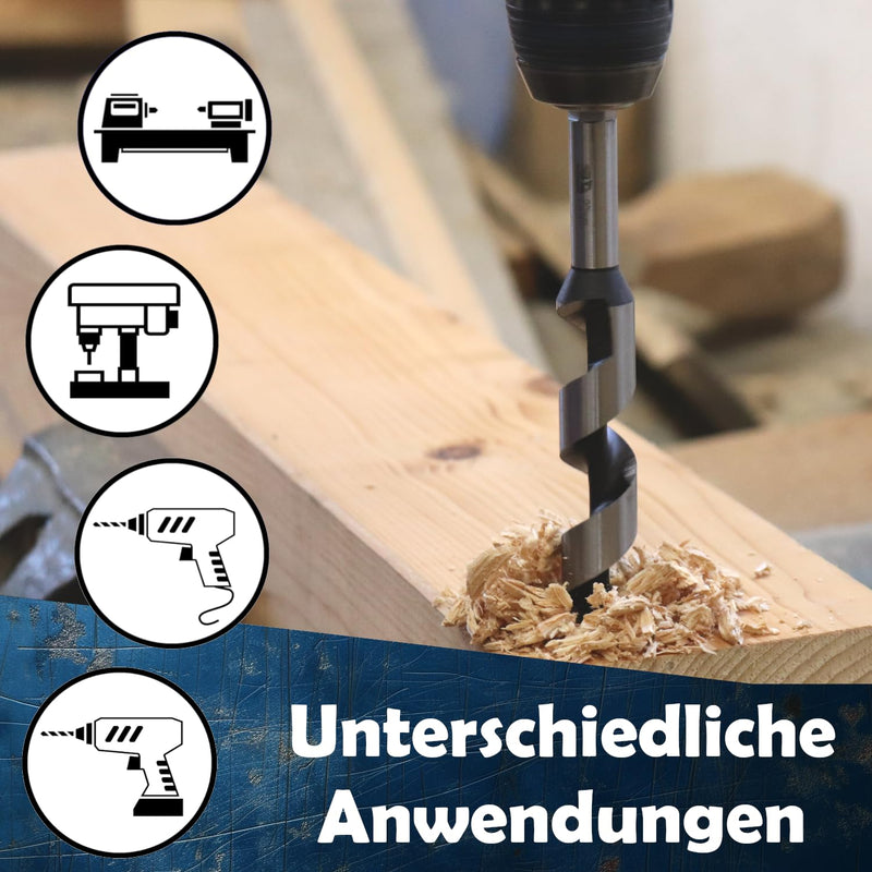 [Australia - AusPower] - AM-Zerspanungstechnik Auger Drill Bit 20 mm - 400 mm | Wood Drill Long | Lewis Spiral Drill Bit (Diameter 20 x 400 mm) 400 mm, 20 mm 