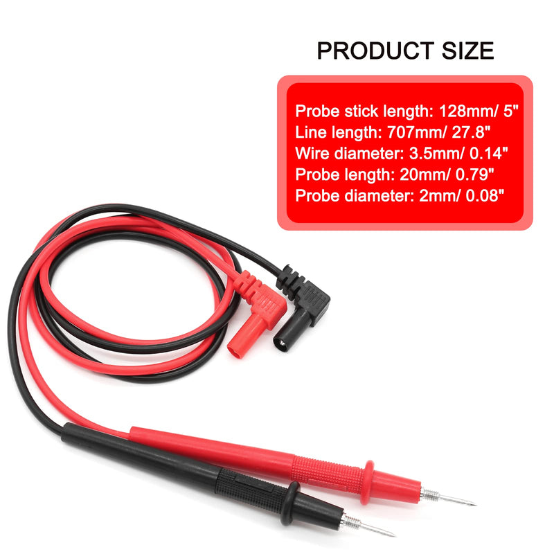 [Australia - AusPower] - Waziaqoc Replacement Test Lead Set Multimeter Test Leads Kit Included 2pcs Test Lead 