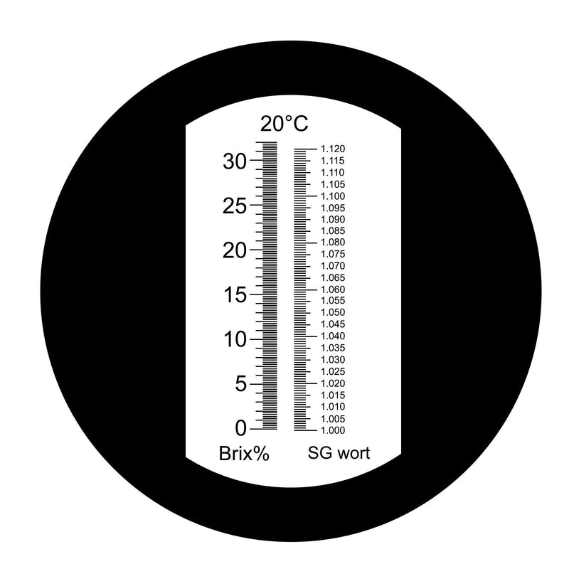 [Australia - AusPower] - Beer Brix & Specific Gravity Refractometer with ATC Optic Dual Scale 0~32% Brix 1.000-1.120 SG Wine Wort Making Beer Brewing Fruit Juice Hops Sugar Homebrew Kit 