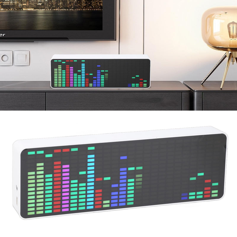 [Australia - AusPower] - Audio Spectrum Analyzer Display, Music Voice Rhythm Spectrum Display, with 20 Spectrum Display Modes, 4 Clock Display Modes and 2 Way Alarm Functions 