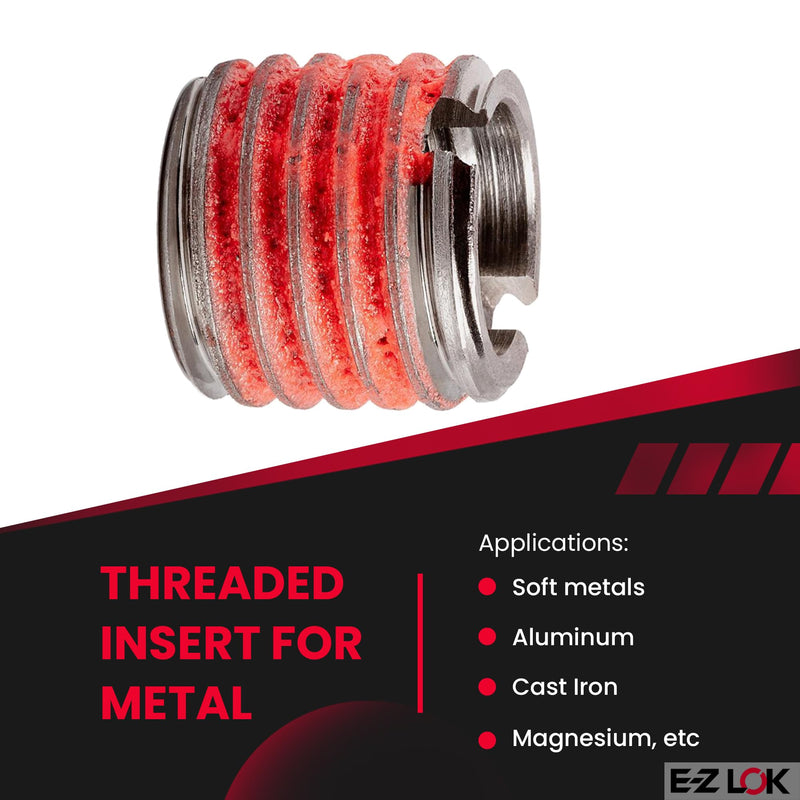 E-Z LOK - 453-12 E-Z Lok Externally Threaded Insert, 303 Stainless Steel, M12-1.75 Internal Threads, M16x2.0 External Threads, 16.99mm Length, Made in US (Pack of 5) Pack of 5 M12-1.75 IT, M16x2.0 ET, 16.99mm L (Pack of 1)