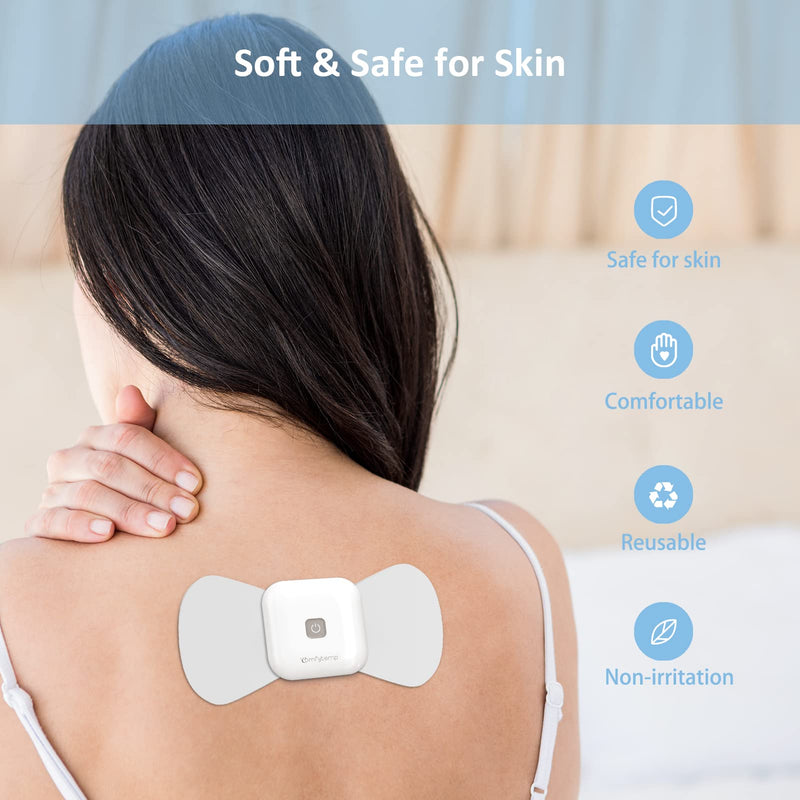[Australia - AusPower] - Comfytemp TENS Unit Replacement Pads only for K6101, 4 Pack Wireless TENS Pads, 5.1" x 2.4" Reusable Self Adhesive Electrodes with Premium Quality, Non-Irritating Design for Muscle Stimulator Therapy 