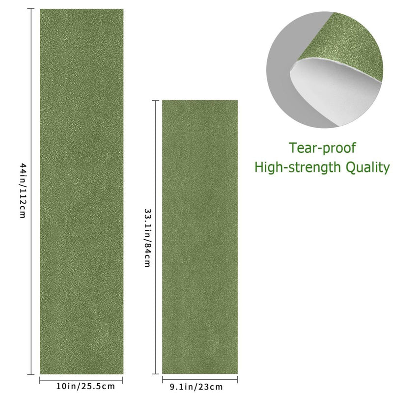 Dark Olive Green Solid Color Skateboard Grip Tape Bubble Free Waterproof Non-Slip Longboard Griptape Sheet for Skateboard, Rollerboard, Scooter, 33 x 9 Inch Dark Olive Green Solid Color