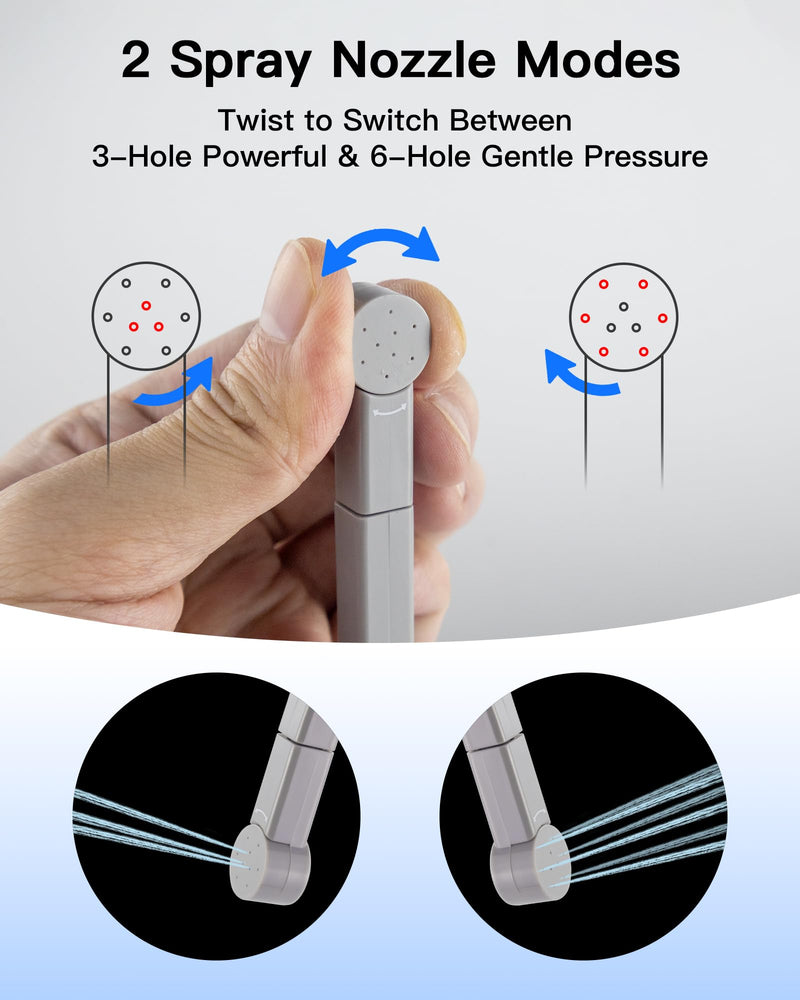 Portable Bidet for Travel, 800mAh Electric Handheld Bidet with 380ml Bottle Black