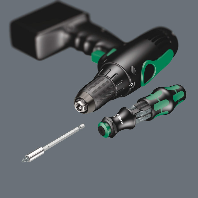 Wera 05073240001 Kraftform Kompakt 28 Sb Combi-Driver With Magazine Classic