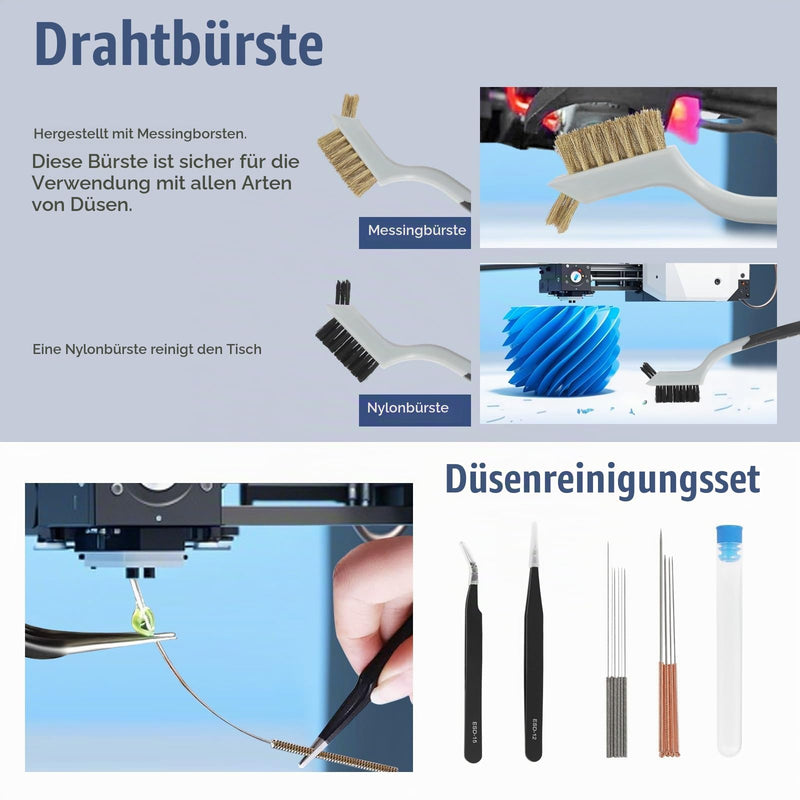 VASTOOLS Deburring Tool for 3D, 42 Pieces, Cleaning 3D Printer, Professional 3D Printing Accessory Set, Deburring Tool for Resin, Cleaning, Polishing Tools