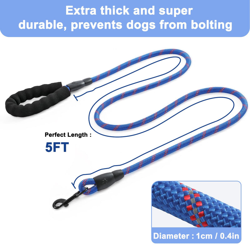 VOOPET Service Dog Vest Harness+ ID Tag and Leash Set+6 Patches,No Pull&Adjustable Reflective Dog Harness for Training,Suitable for Small Medium and Large Dogs. X-Large (Pack of 1) Blue