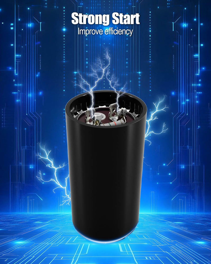 Motor Starting Capacitor 105-126uF 330V Fit for Well Pump Control Boxes and Other Single-Phase Motors Requiring This Rating Replace U17-1425 U17-2065 TCB20M230