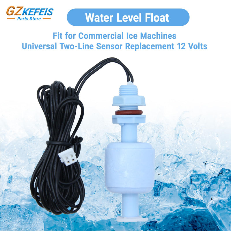 [Australia - AusPower] - Water Level Float Switch for Commercial Ice Machines Universal Two-Line Sensor Replacement Designed for Ice Makers Food-Grade PP Material 12 Volts 