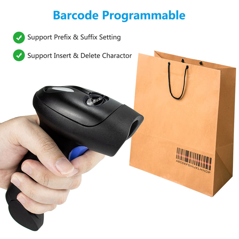 [Australia - AusPower] - NetumScan Bluetooth 1D Bar Code Scanner, 3 in 1 Automatic Wireless Barcode Scanner Handheld USB CCD Barcode Reader for Store, Warehouse POS, Computer, Tablet, iPhone, iPad, Android Bluetooth+2.4G Wireless-Black 