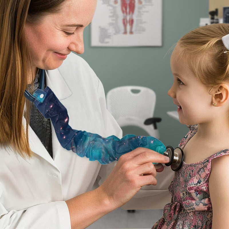 [Australia - AusPower] - Rnyleeg Starry Stethoscope Covers for Nurses Soft Polyester Stethoscope Sleeve Universal Stethoscope Accessories Fit to All Types of Stethoscopes 1 Starry Print 