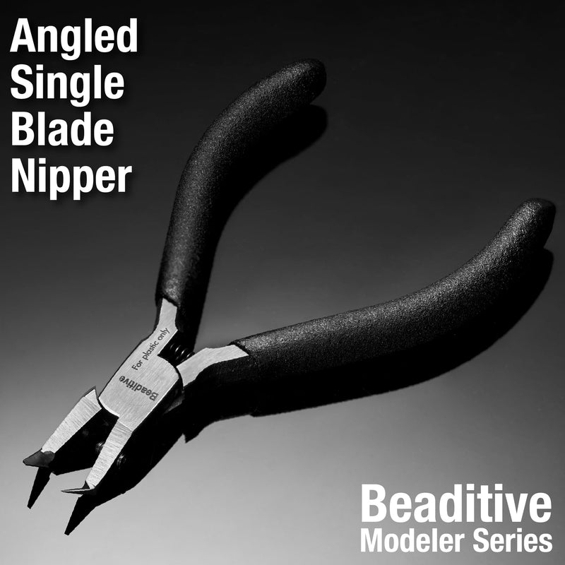 [Australia - AusPower] - Beaditive Single Blade Nipper for Plastic Model - Plastic Sprue Cutter - Gunpla, Gundam Model, Scale Model Building (Angled) Angled 