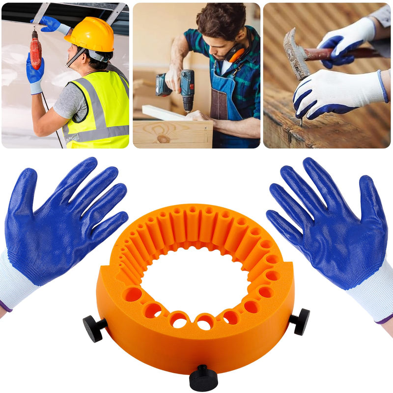 [Australia - AusPower] - Universal Drill Grinder Set with Gloves Drill Sharpener Drill Grinding Device 2 to 13 mm Drill Bit for Grinding 125 mm for DIY & Professionals 