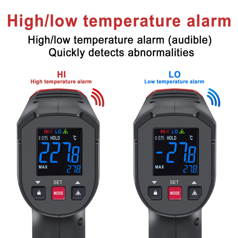 [Australia - AusPower] - UNI-T Infrared ir high Temperature Thermal Gun for Cooking Automotive, -58°F~932°F Non Contact Thermometer Pyrometer for Pizza Oven Griddle Food Meat Surface Laser Temp Gun Gauge UT306C 