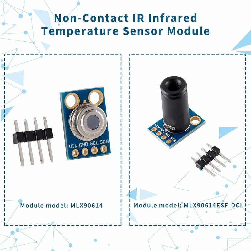 [Australia - AusPower] - Ticfox MLX90614-DCI Non-Contact Infrared Temperature Sensor Module High Precision Infrared Temperature Sensor Module Long Distance DIY PCB Electronic Components 