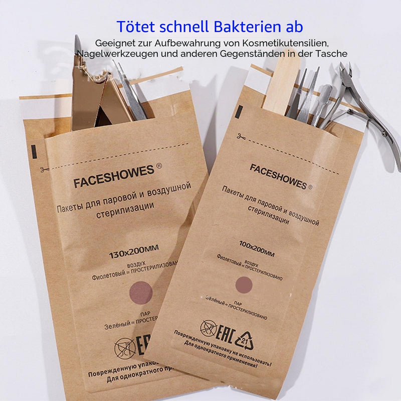 Sterilization Bags, 100 Pieces Self Sealing Bag for Dental Tools, Self Sealing Nail Art Cleaning Paper Bag, Dental Tool for Beauty of Oral Cavity