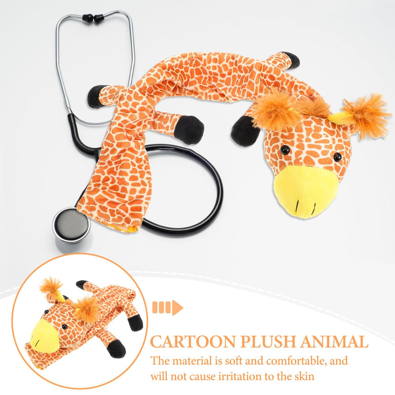 [Australia - AusPower] - Giraffe Stethoscope Cover Protective Sleeve with Soft Plush Material for Healthcare Professionals Comfortable Durable Stethoscope Accessories with Cute Animal Design for Nurses Doctors 