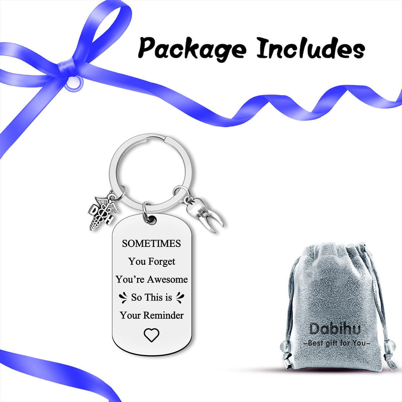 [Australia - AusPower] - Dentist Gift Inspirational Gifts Keychain Dental Gift for Women Men Dental Assistant Gift Dental Hygienist Gift Thank You Gifts for Dentist Coworker Office Orthodontist Gift Future Dentist Gift 